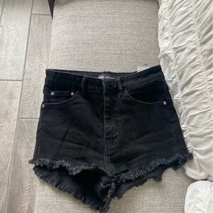 Zara Black Denim Shorts size 2